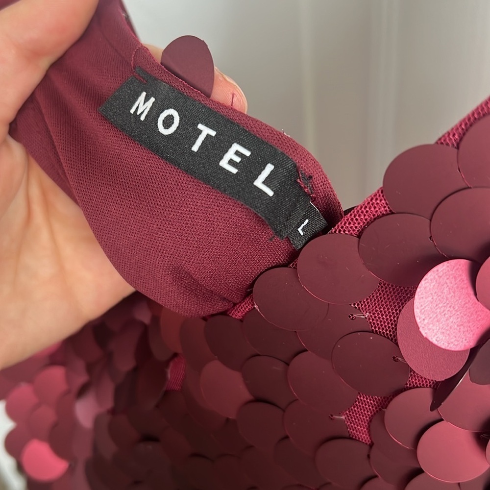 Maroon Sequin Dress - Picture 3 of 4